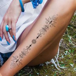 Faux tatouage femme Ornements géométriques #6