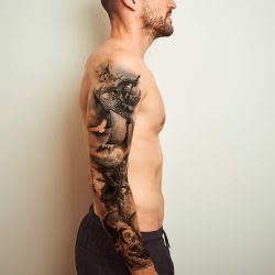 Tatouage éphémère sleeve manchette Viking