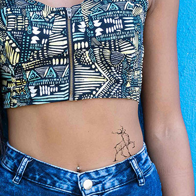 tatouage protection cerf
